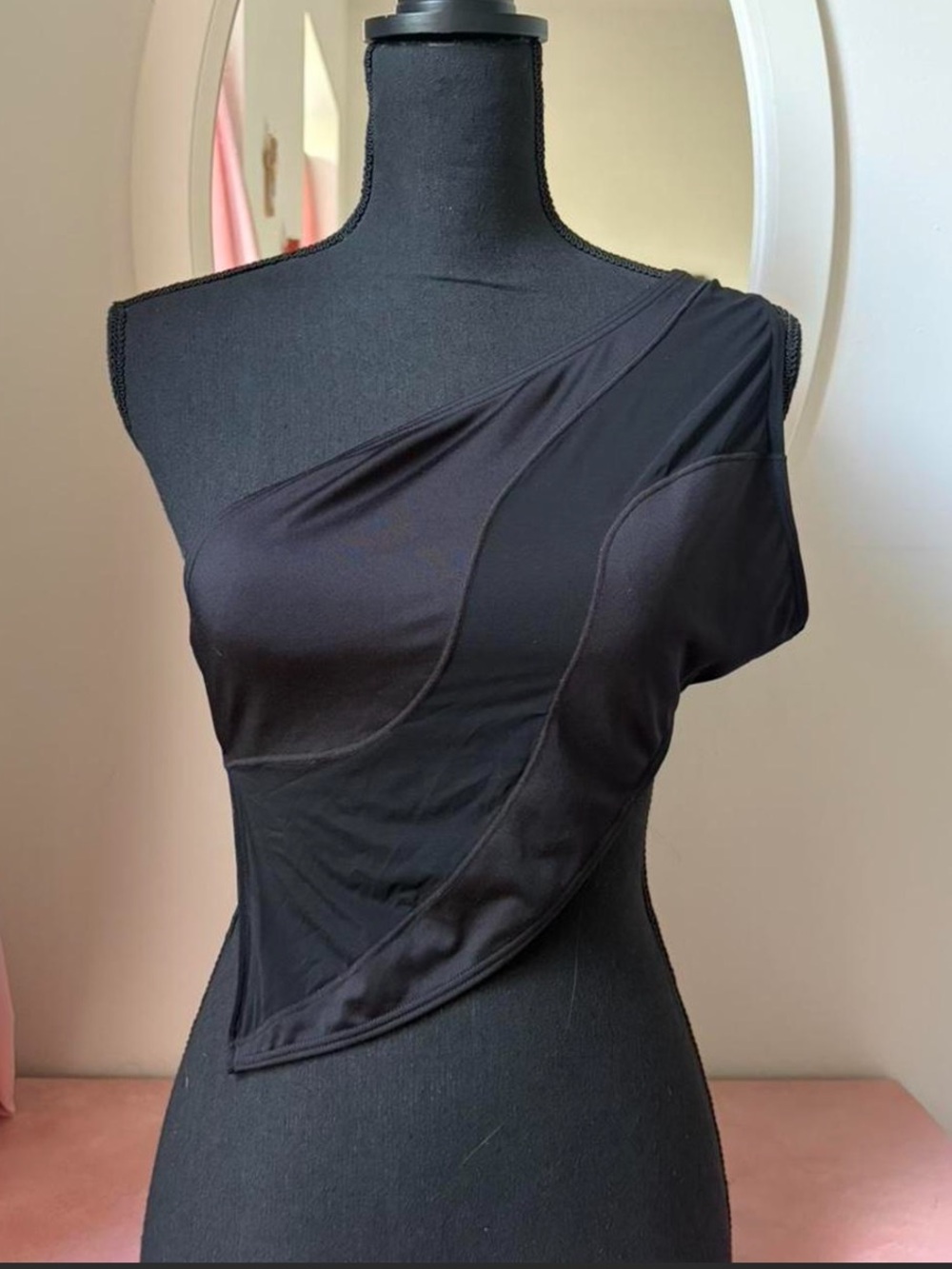 Asymmetric One-Shoulder Backless Top